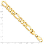 Leslie's 10K 8.75mm Concave Figaro Chain - Image 2