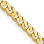 Leslie's 10K 2.4mm Flat Beveled Curb Chain