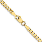 Leslie's 10K 2.4mm Flat Beveled Curb Chain - Image 3