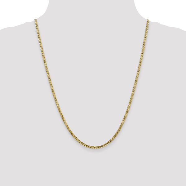 Leslie's 10K 2.4mm Flat Beveled Curb Chain - Image 4