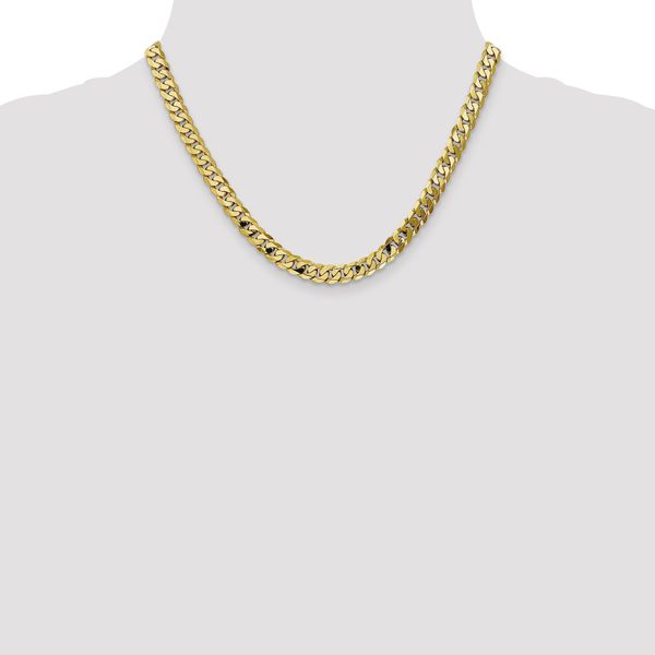 Leslie's 10K 7.25mm Flat Beveled Curb Chain - Image 4