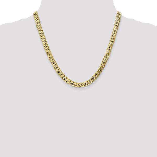 Leslie's 10K 7.25mm Flat Beveled Curb Chain - Image 4