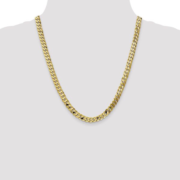 Leslie's 10K 7.25mm Flat Beveled Curb Chain - Image 4