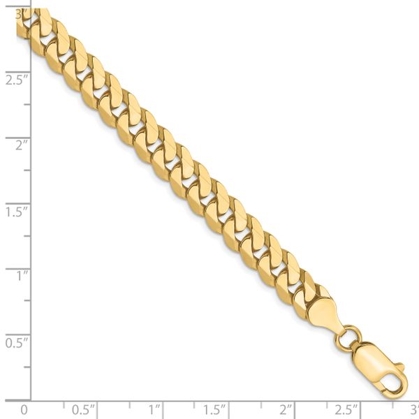 Leslie's 10K 7.25mm Flat Beveled Curb Chain - Image 2