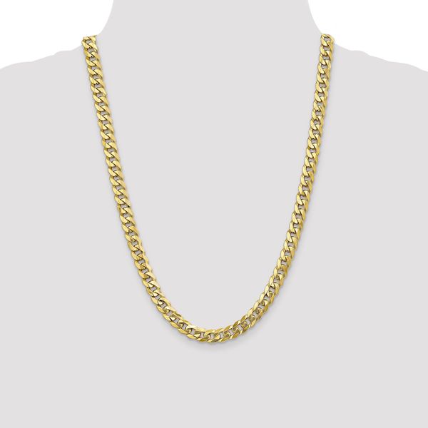 Leslie's 10K 8mm Flat Beveled Curb Chain - Image 4