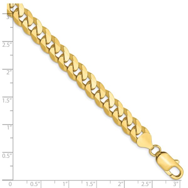 Leslie's 10K 8mm Flat Beveled Curb Chain - Image 2