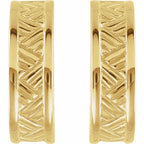 Patterned J-Hoop Earrings - Image 2