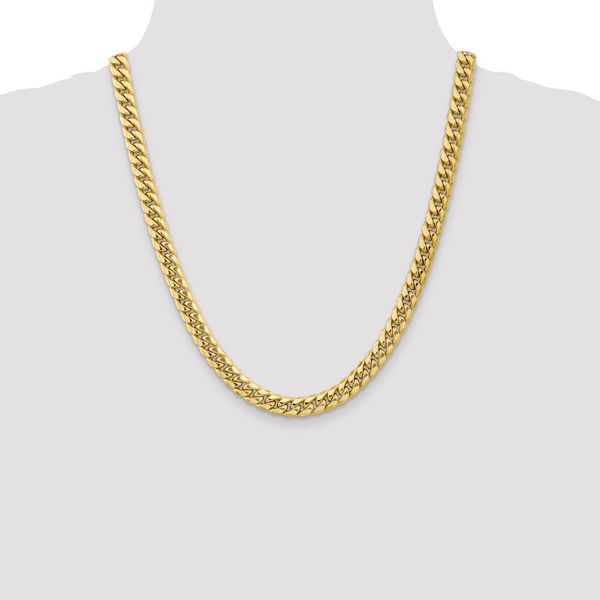 Leslie's 10K 7.3mm Semi-Solid Miami Cuban Chain - Image 4