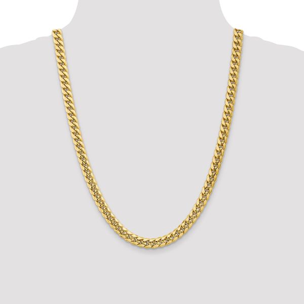 Leslie's 10K 7.3mm Semi-Solid Miami Cuban Chain - Image 4