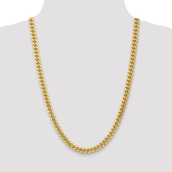 Leslie's 10K 7.3mm Semi-Solid Miami Cuban Chain - Image 4