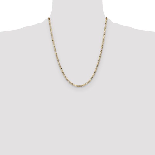 Leslie's 10k 3.5mm Semi-Solid Figaro Chain - Image 4