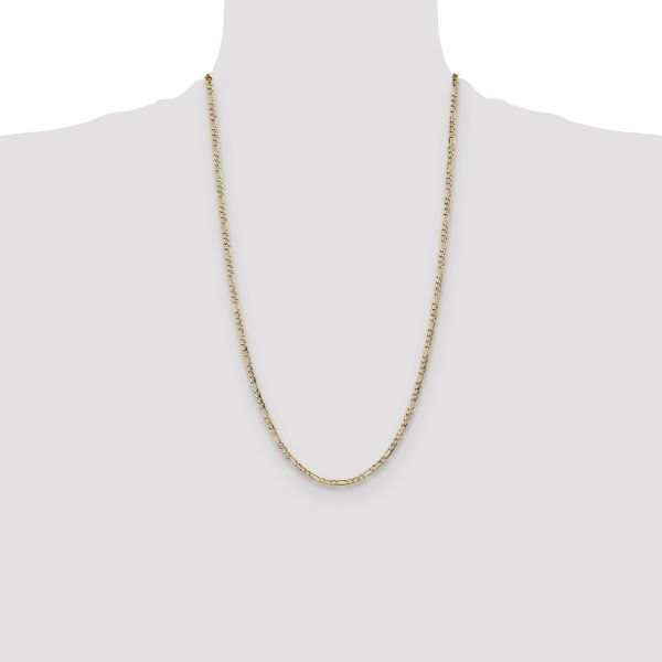 Leslie's 10k 3.5mm Semi-Solid Figaro Chain - Image 4