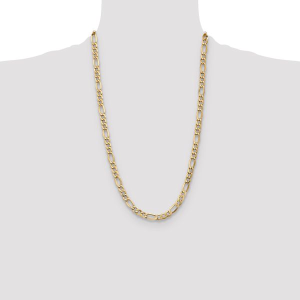 Leslie's 10k 7.3mm Semi-Solid Figaro Chain - Image 4