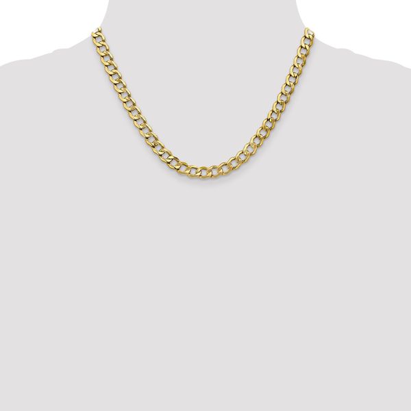 Leslie's 10K 7mm Semi-Solid Curb Chain - Image 4
