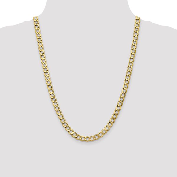 Leslie's 10K 7mm Semi-Solid Curb Chain - Image 4