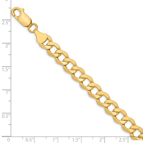 Leslie's 10K 7mm Semi-Solid Curb Chain - Image 2