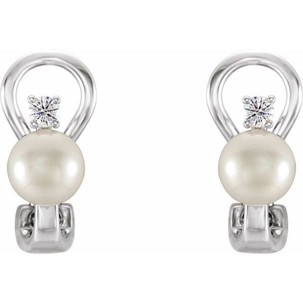 Omega Pearl Earrings - Image 2
