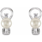 Omega Pearl Earrings - Image 2