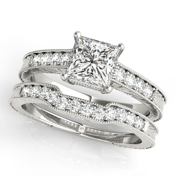 Platinum Antique Engagement Ring - Image 3