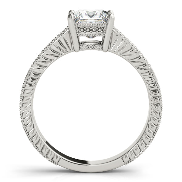 Platinum Antique Engagement Ring - Image 2