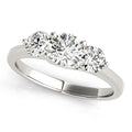 Platinum Three-Stone Round Engagement Ring