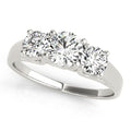 Platinum Three-Stone Round Engagement Ring