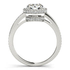 Platinum Round Halo Engagement Ring - Image 2