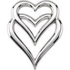 Double Heart Slide Pendant