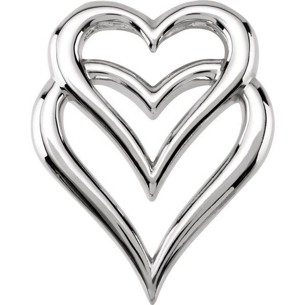 Double Heart Slide Pendant