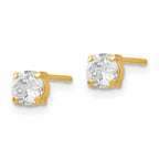 Leslie's 14k CZ Stud 4.0mm Earrings - Image 2