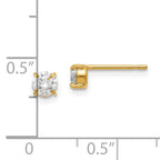 Leslie's 14k CZ Stud 4.0mm Earrings - Image 4