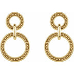 Beaded Circle Earrings - Image 2