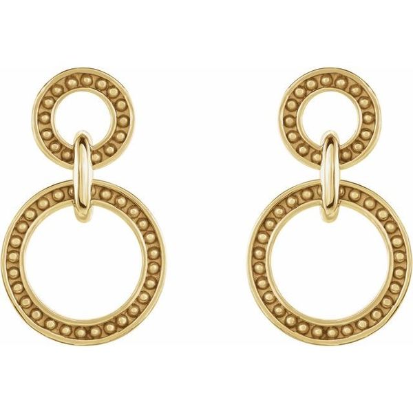 Beaded Circle Earrings - Image 2