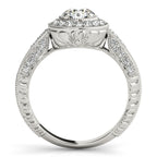 Platinum Round Halo Engagement Ring - Image 2