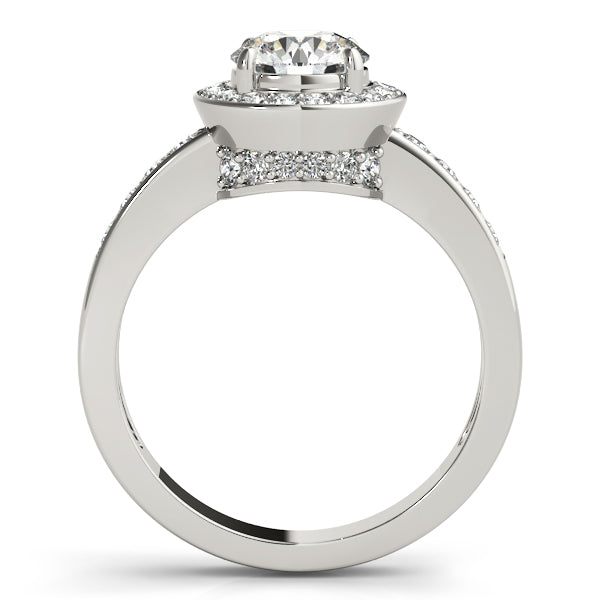 Platinum Round Halo Engagement Ring - Image 2