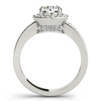 Platinum Round Halo Engagement Ring - Image 2
