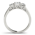 Platinum Princess Three-Stone Engagement Ring - Image 2