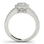 Platinum Round Halo Engagement Ring - Image 2
