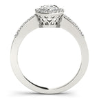 Platinum Pear Halo Engagement Ring - Image 2