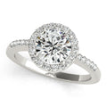 Platinum Round Halo Engagement Ring