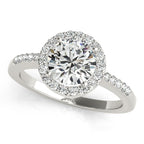 Platinum Round Halo Engagement Ring