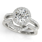 Platinum Round Halo Engagement Ring - Image 3