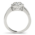 Platinum Round Halo Engagement Ring - Image 2