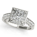 Platinum Halo Engagement Ring