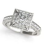 Platinum Halo Engagement Ring