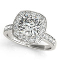 Platinum Halo Engagement Ring