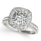 Platinum Halo Engagement Ring
