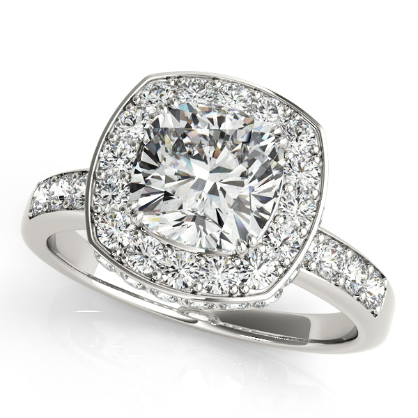 Platinum Halo Engagement Ring
