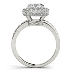 Platinum Halo Engagement Ring - Image 2
