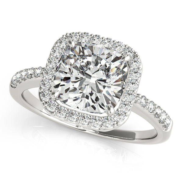 Platinum Halo Engagement Ring